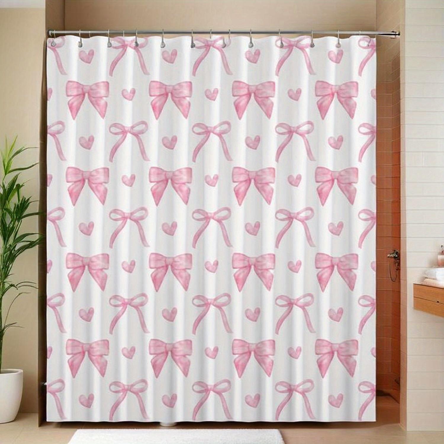 Charming Pink Bow and Heart Shower Curtain for a Sweet, Whimsical Bathroom Decor Theme that Adds a Touch of Playfulness W90XH180cm
Charming Pink Bow and Heart Shower Curtain for a Sweet, Whimsical Bathroom Decor Theme that Adds a Touch of Playfulness W90XH180cm