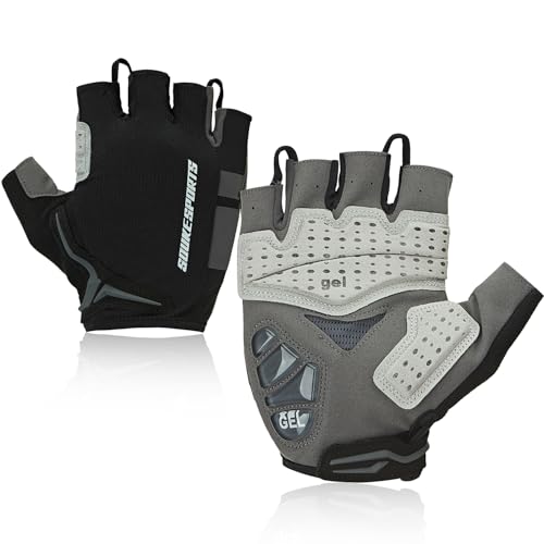 Souke Sports Half-Finger Cycling Gloves with Gel Pads, Sweat-Wicking, Quick-Drying, Velcro Adjustment, Unisex, MTB/Road Bike Gloves for Gym Training
Souke Sports Half-Finger Cycling Gloves with Gel Pads, Sweat-Wicking, Quick-Drying, Velcro Adjustment, Unisex, MTB/Road Bike Gloves for Gym Training