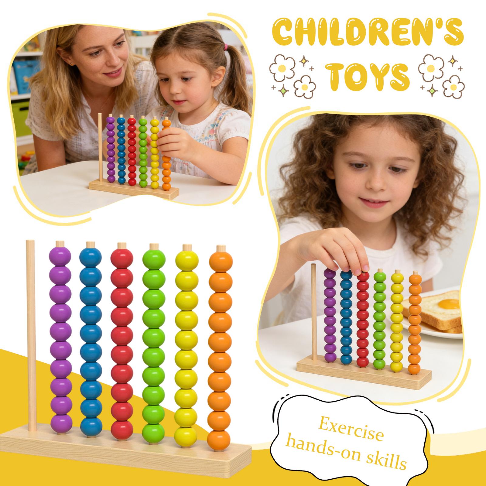 Wooden Bead Counting Toy Educational Stacking Beads Game for Kids Preschool Learning and Fine Motor Skill Development One Size
Wooden Bead Counting Toy Educational Stacking Beads Game for Kids Preschool Learning and Fine Motor Skill Development One Size