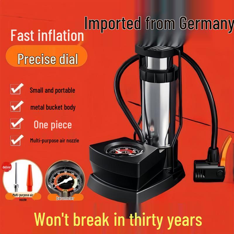Universal High-Pressure Foot-Pump Inflator for Vehicles & Sports Equipment
Universal High-Pressure Foot-Pump Inflator for Vehicles & Sports Equipment