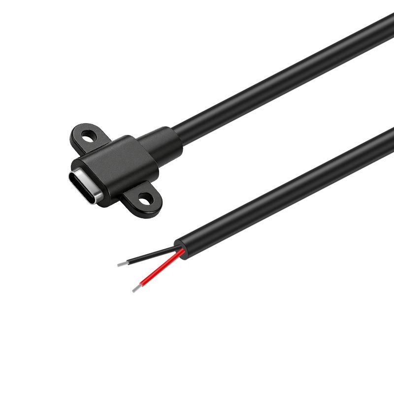Type-C Four-Core Female Socket Data Cable with Horizontal Charging Port and Fixed Screw Holes 2-core Type-C Female Head with Ears - 0.25m Tinned
Type-C Four-Core Female Socket Data Cable with Horizontal Charging Port and Fixed Screw Holes 2-core Type-C Female Head with Ears - 0.25m Tinned