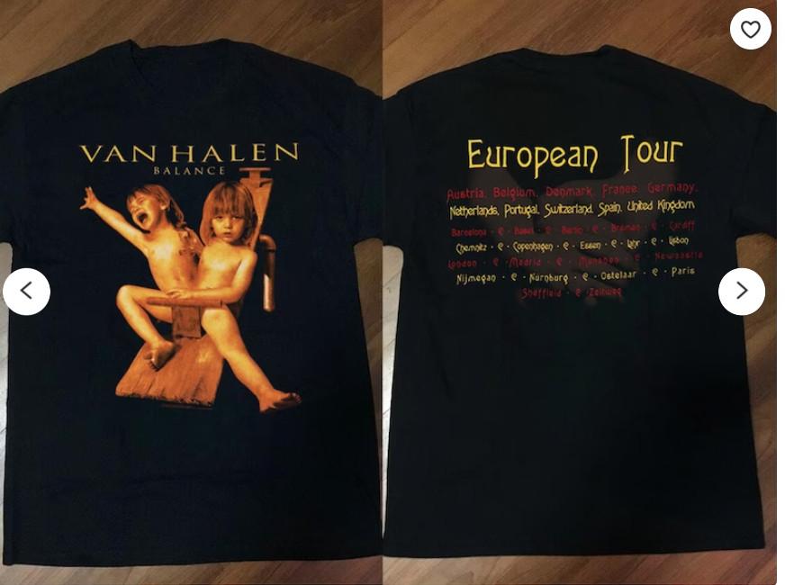 Van Halen Balance European Tour 1995 Unisex Black T-Shirt Unisex T-Shirt L
Van Halen Balance European Tour 1995 Unisex Black T-Shirt Unisex T-Shirt L