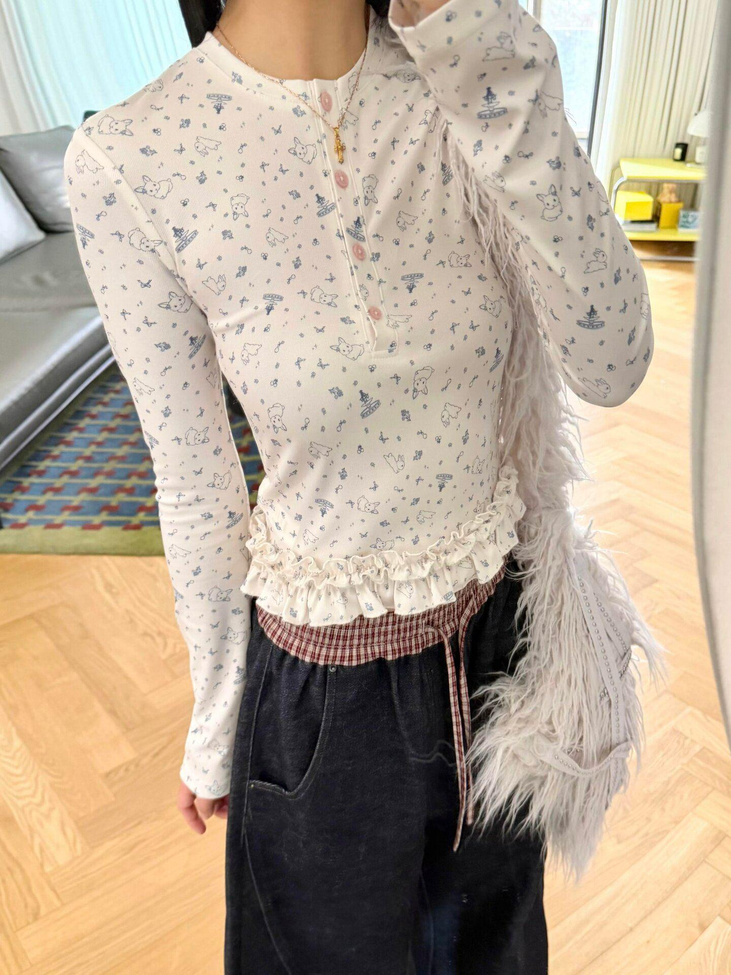 Cool Cotton Korean Inspired Sweet Lace Hem Long Sleeve T-shirt – Autumn Slim Fit Floral Base Layer Top Large абрикосовый
Cool Cotton Korean Inspired Sweet Lace Hem Long Sleeve T-shirt – Autumn Slim Fit Floral Base Layer Top Large абрикосовый