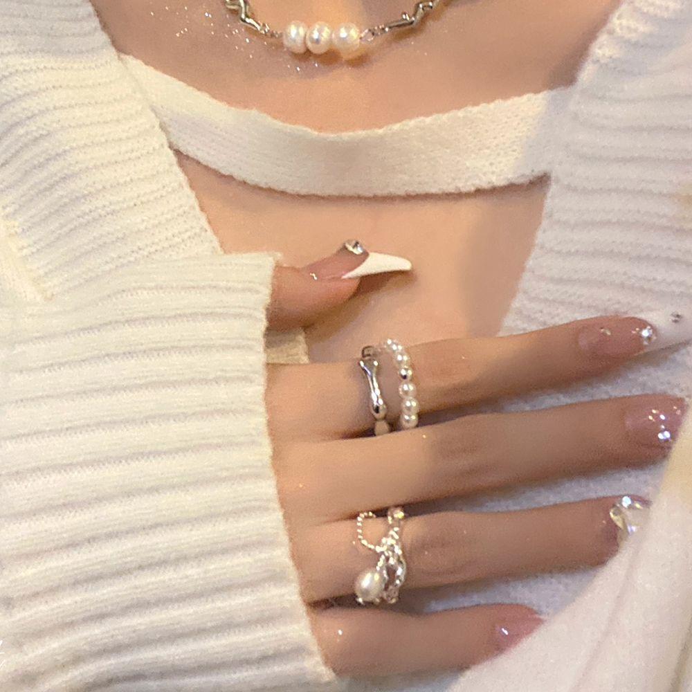 Chain Baroque Pearl Girls Party Korean Style Adjustable Open Ring Index Finger Ring Women Rings #1
Chain Baroque Pearl Girls Party Korean Style Adjustable Open Ring Index Finger Ring Women Rings #1