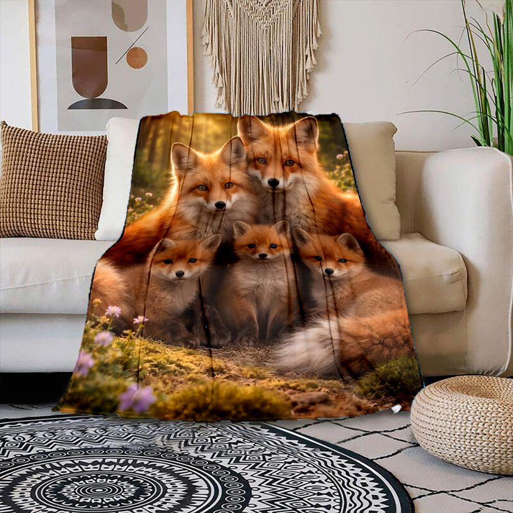 Multiple sizes Fox family in sunny forest Print Blanket Warm Soft Suitable for All Seasons for Home Sofa Travel Camping Picnics 75x100cm
Multiple sizes Fox family in sunny forest Print Blanket Warm Soft Suitable for All Seasons for Home Sofa Travel Camping Picnics 75x100cm