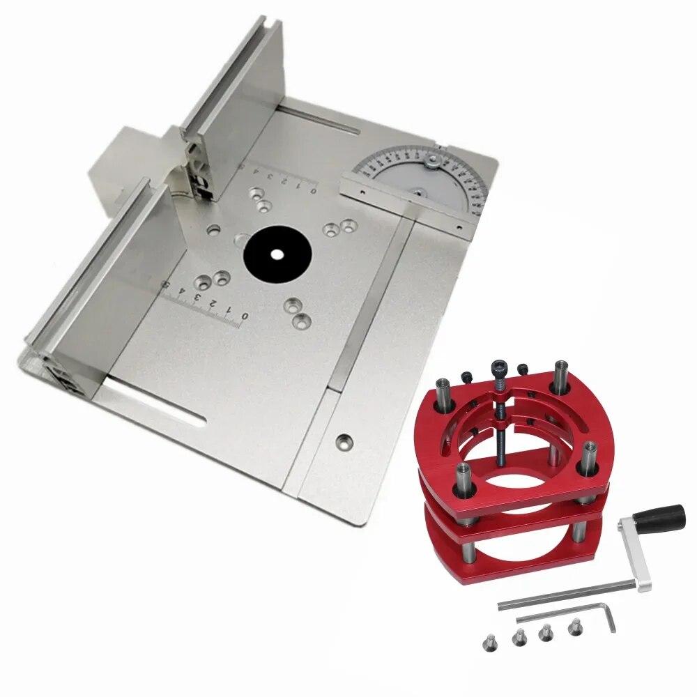 Aluminum Router Table Insert Plate Router Lift Kit for 65mm Diameter Motors Woodworking Workbench Trimmer Engraving Machine Tool
Aluminum Router Table Insert Plate Router Lift Kit for 65mm Diameter Motors Woodworking Workbench Trimmer Engraving Machine Tool