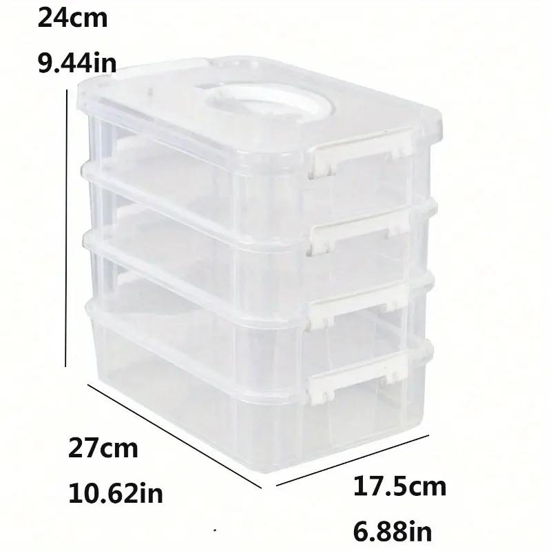 1Pc 4-Layer Transparent Plastic Storage Box Cover Partitioned Drawer Storage Box Building Block Storage Box Portable Storage Box
1Pc 4-Layer Transparent Plastic Storage Box Cover Partitioned Drawer Storage Box Building Block Storage Box Portable Storage Box