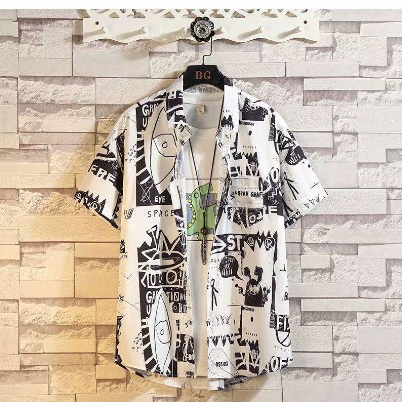 Мужская рубашка в японском стиле с цветочным принтом в гонконгском стиле - бунтарский трендовый принт, рукав средней длины, мода с коротким рукавом M
Мужская рубашка в японском стиле с цветочным принтом в гонконгском стиле - бунтарский трендовый принт, рукав средней длины, мода с коротким рукавом M