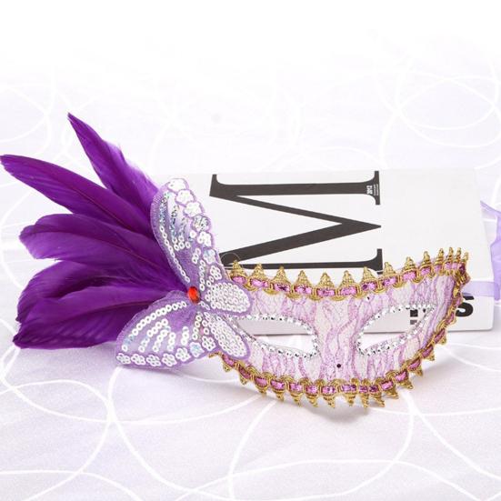 Yousheng Masquerade Maque for Women Feather Venetian Masque with Sequin Butterflies Halloween Cosplay Accessory for Mardi Gras Prom Parties фіолетовий
Yousheng Masquerade Maque for Women Feather Venetian Masque with Sequin Butterflies Halloween Cosplay Accessory for Mardi Gras Prom Parties фіолетовий