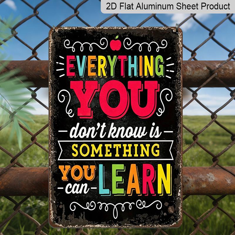 2D Flat, 1pc Everything You Don t Know Is Something You Can Learn Aluminum Sign - Retro Classroom Wall Decor Classroom Decor, Study Room, Library 20*30cm
2D Flat, 1pc Everything You Don t Know Is Something You Can Learn Aluminum Sign - Retro Classroom Wall Decor Classroom Decor, Study Room, Library 20*30cm