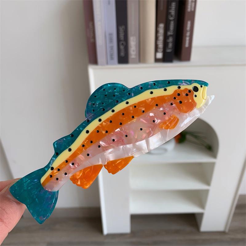 2025 Colorful Acetate Spliced Fish Claw Hair Clip - Large, Heavy-Duty Accessory
2025 Colorful Acetate Spliced Fish Claw Hair Clip - Large, Heavy-Duty Accessory