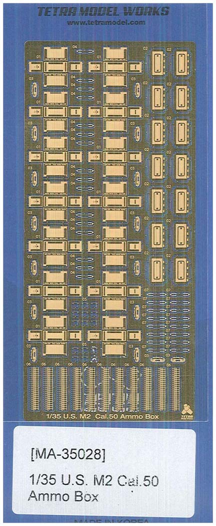 Tetra Model Works MA Series M2 Cal50 Ящик для боеприпасов Пластиковые детали модели MA3528 1/35
Tetra Model Works MA Series M2 Cal50 Ящик для боеприпасов Пластиковые детали модели MA3528 1/35