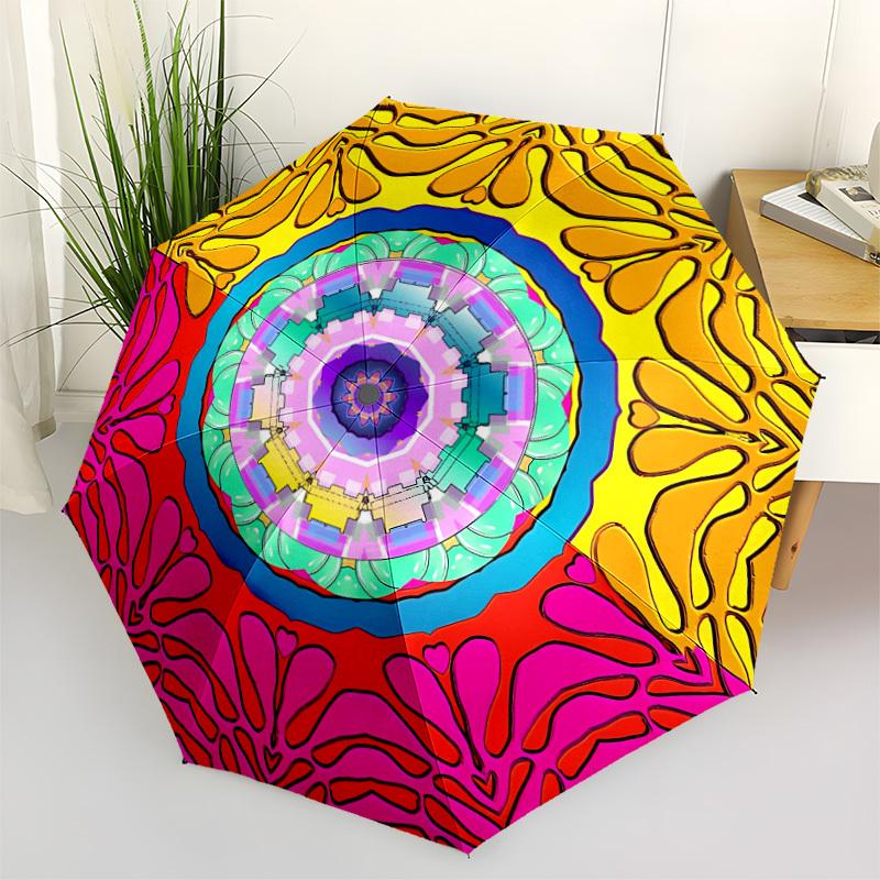 1pc Kaleidoscope Pattern Automatic Folding Umbrella - Portable Collapsible Design, 8-Rib Iron Frame, Durable Fabric yy251125189
1pc Kaleidoscope Pattern Automatic Folding Umbrella - Portable Collapsible Design, 8-Rib Iron Frame, Durable Fabric yy251125189