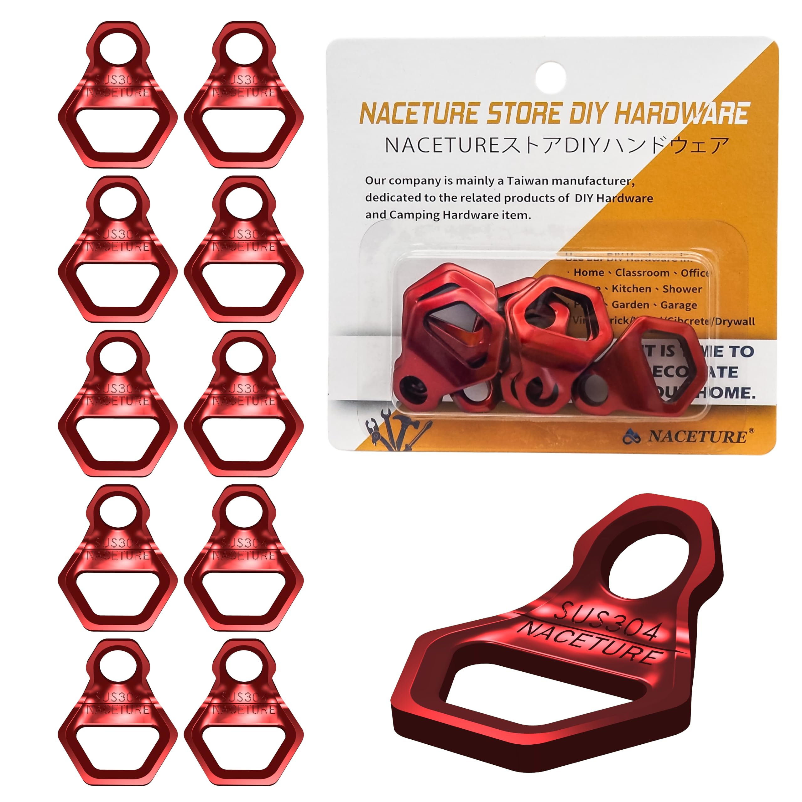 Motorcycle Anchor Hooks Heavy Duty Stainless Steel Set of 10 - Dirt Bike Securing S size-red
Motorcycle Anchor Hooks Heavy Duty Stainless Steel Set of 10 - Dirt Bike Securing S size-red
