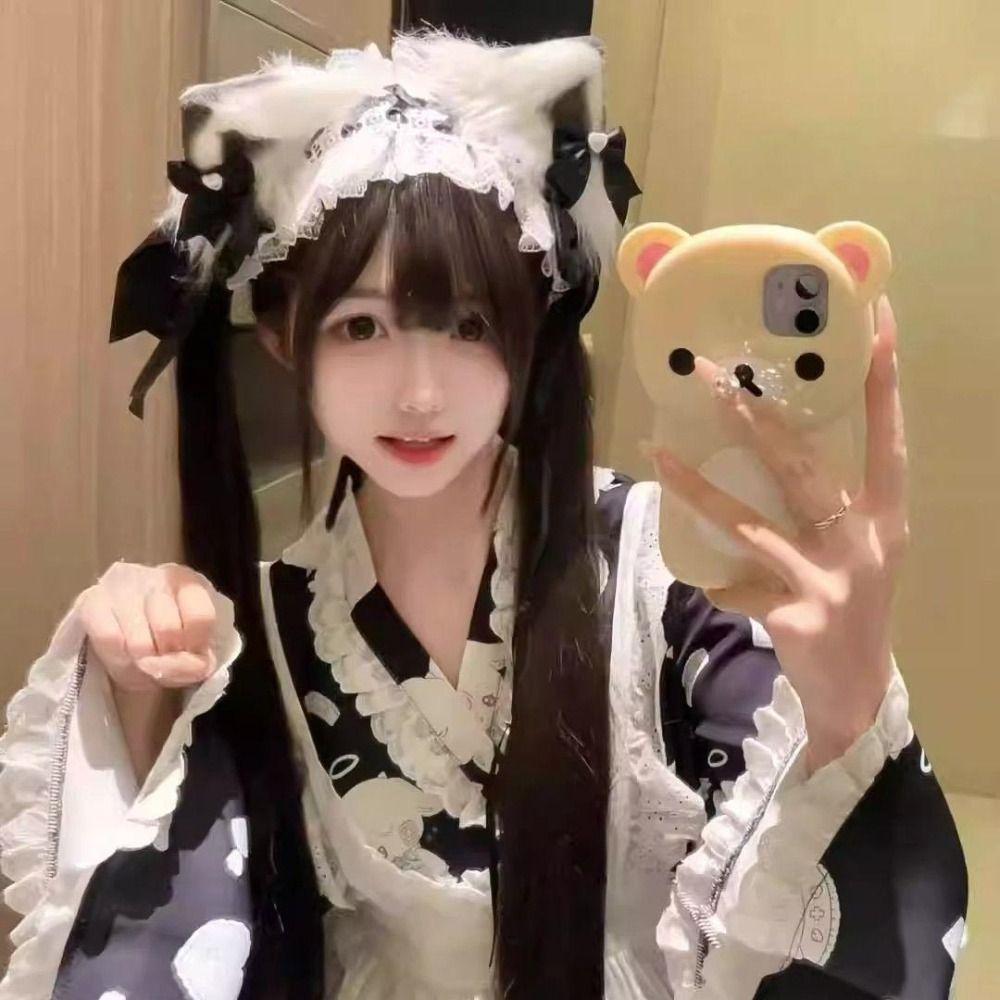 Ленточный бант с оборками на голову Jk Anime Maid Косплей Головной убор Милые заколки Ежедневно синий
Ленточный бант с оборками на голову Jk Anime Maid Косплей Головной убор Милые заколки Ежедневно синий