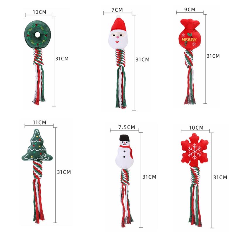 Christmas Plush Squeaky Puppy Dog Toys Rope Knot Pet Chew Toy for Small Dogs Chihuahua mascotas Accessories juguetes para perro As the pictures
Christmas Plush Squeaky Puppy Dog Toys Rope Knot Pet Chew Toy for Small Dogs Chihuahua mascotas Accessories juguetes para perro As the pictures