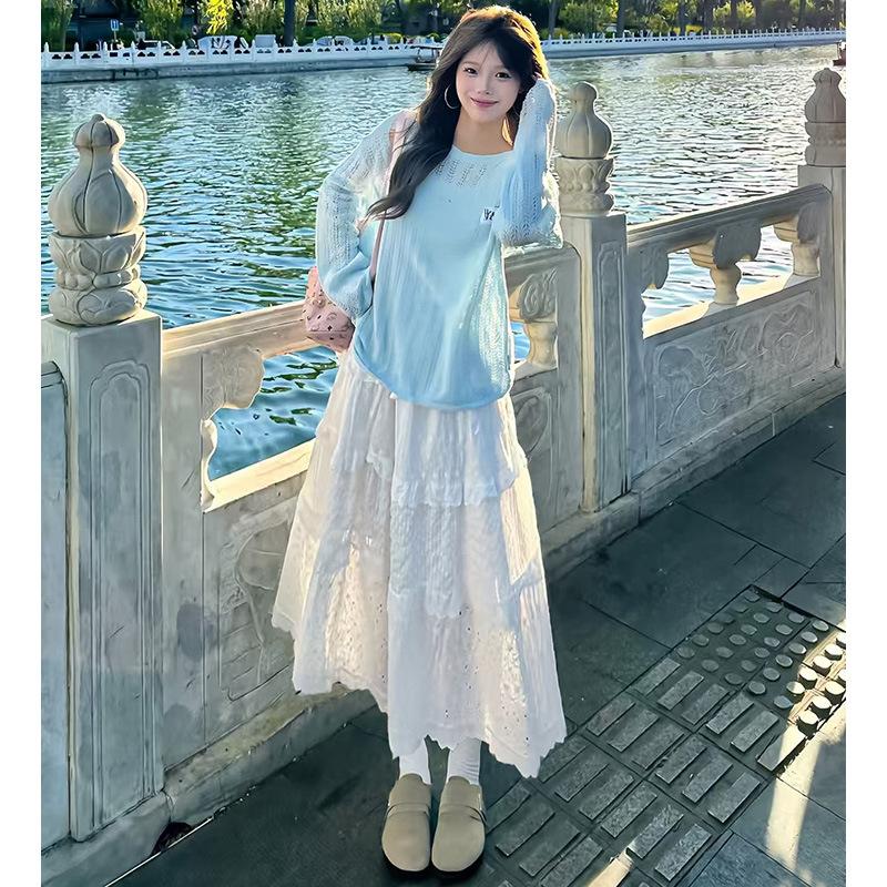 White Lace Skirt for Women In Summer New French Ballet Style Puffy Skirt High Waist A-line Long Skirt S
White Lace Skirt for Women In Summer New French Ballet Style Puffy Skirt High Waist A-line Long Skirt S