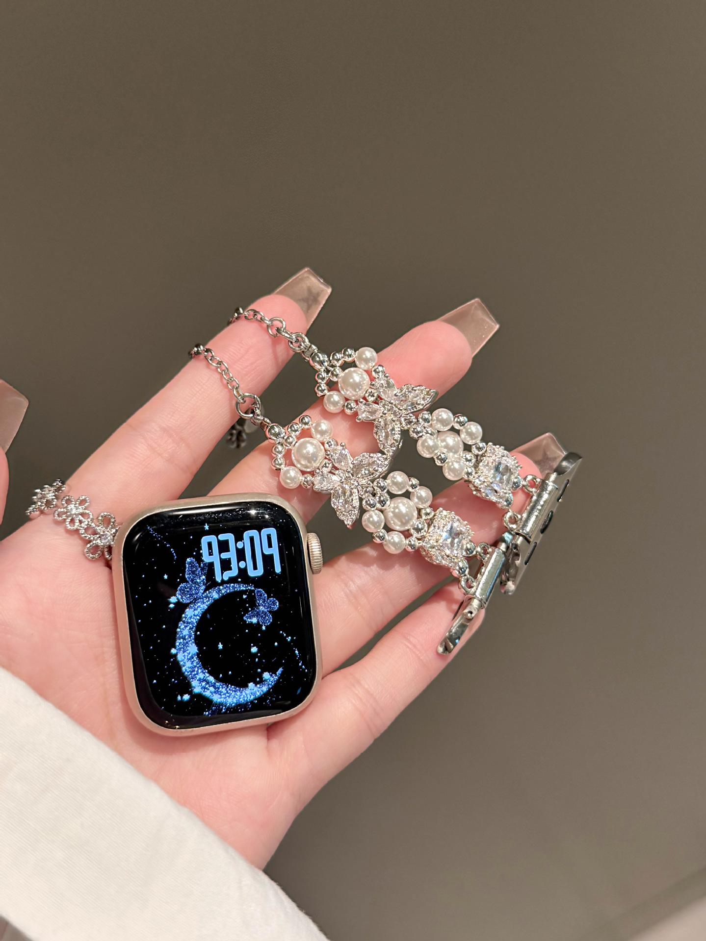 Butterfly Pearl Watch Strap for Apple iWatch Series 2-10 38/40/41/42(S10)mm срібний
Butterfly Pearl Watch Strap for Apple iWatch Series 2-10 38/40/41/42(S10)mm срібний