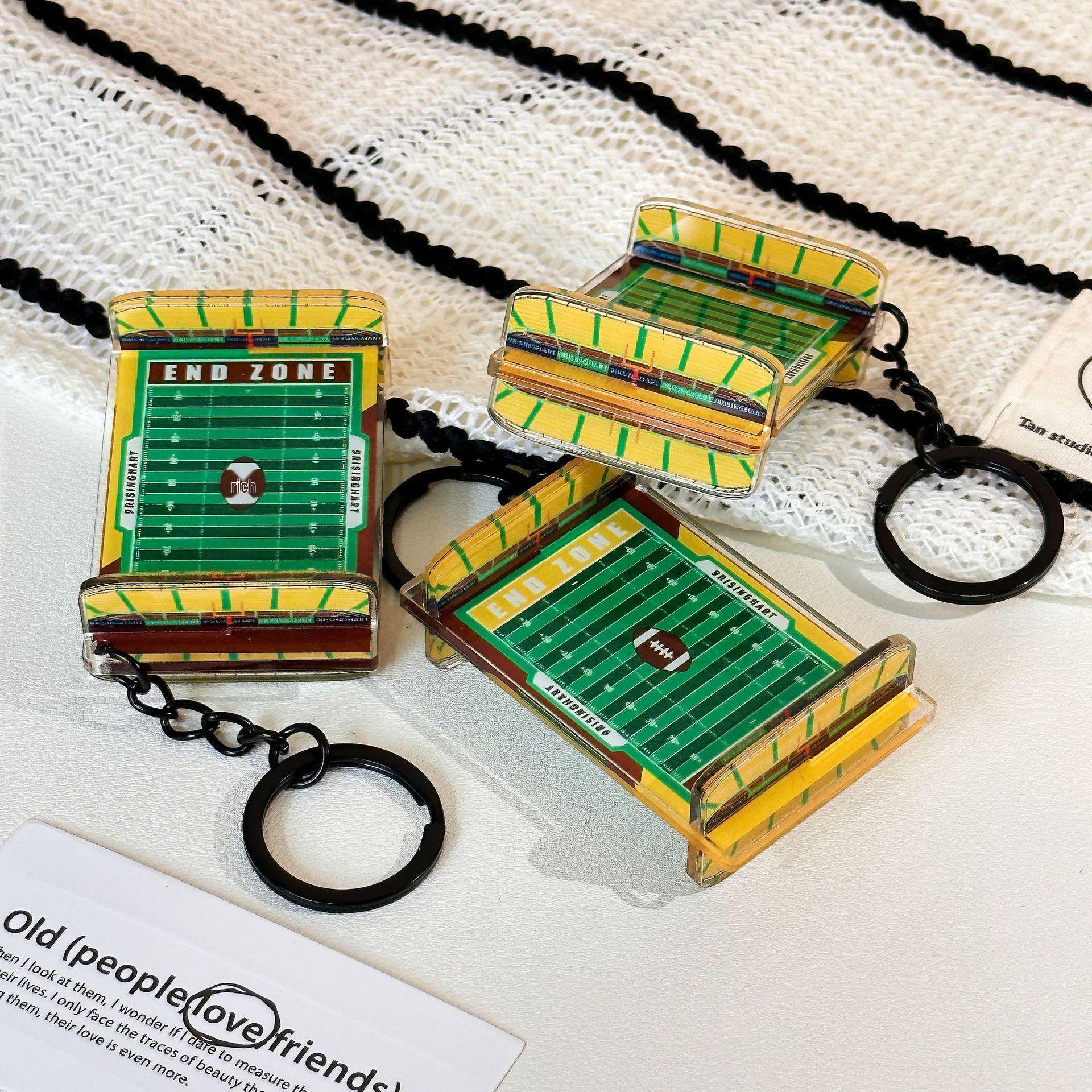 Acrylic Rugby Field Pendant Keychain Ornament - Trendy Backpack Decoration for Women, Small Gift Item
Acrylic Rugby Field Pendant Keychain Ornament - Trendy Backpack Decoration for Women, Small Gift Item