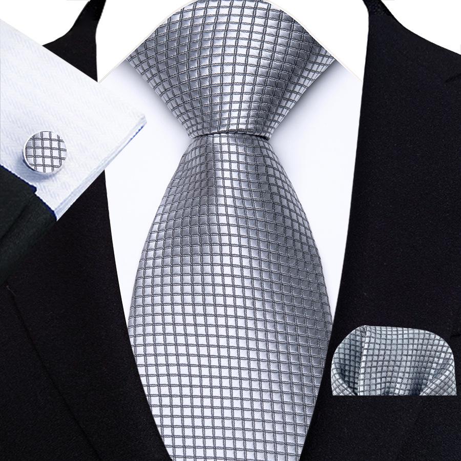 Men s Business Plaid Tie, Pocket Square & Cufflinks Set
Men s Business Plaid Tie, Pocket Square & Cufflinks Set