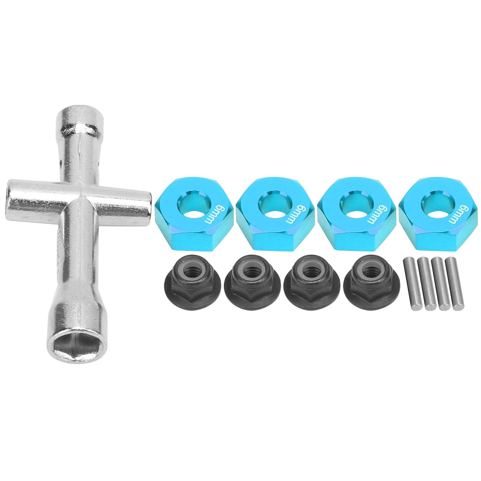 12mm Wheel Hex Hub Adapter 6mm Thick M4 Flange Lock Nuts Cross Wrench Set for 1 10 RC Car синій
12mm Wheel Hex Hub Adapter 6mm Thick M4 Flange Lock Nuts Cross Wrench Set for 1 10 RC Car синій