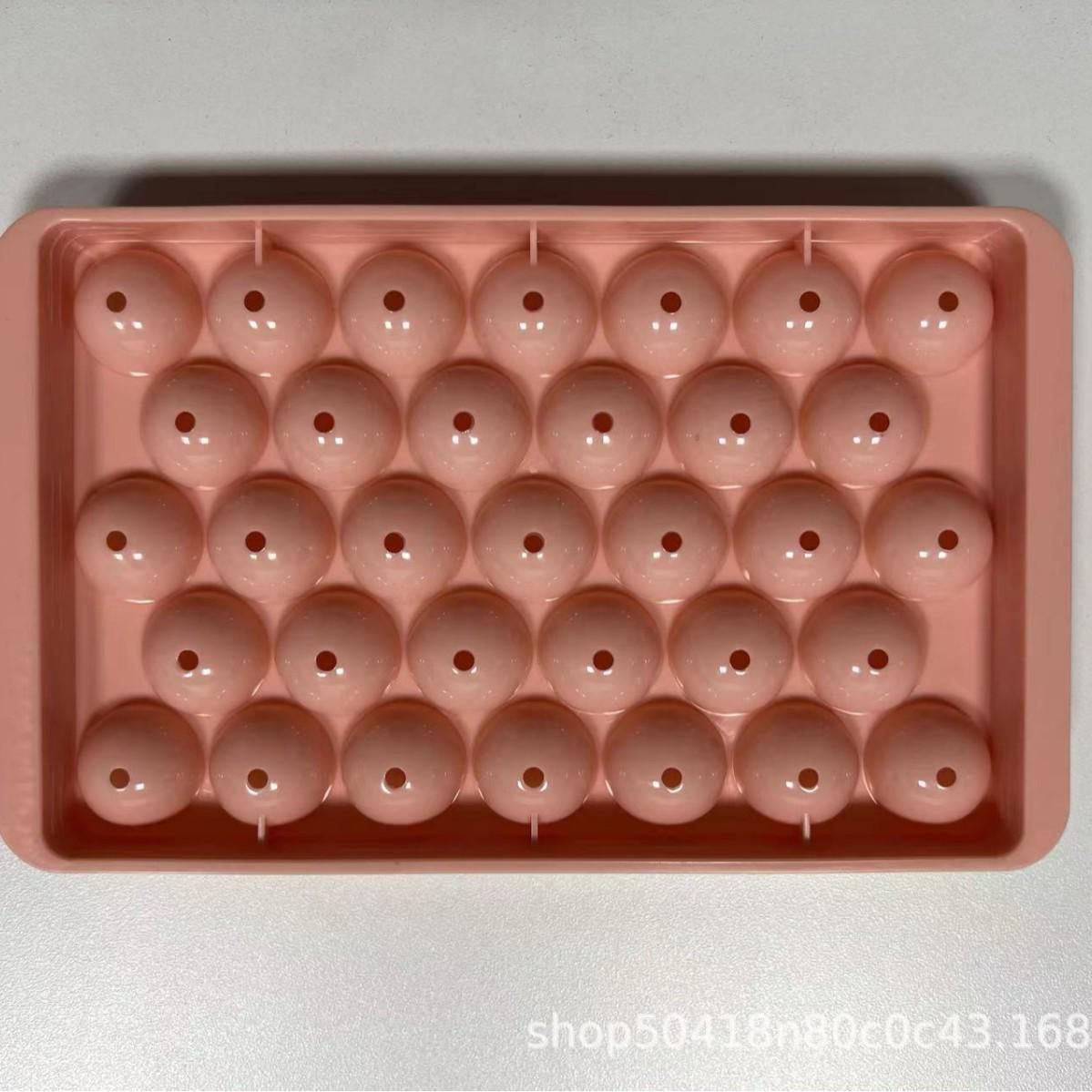 Большая сферическая форма для льда с 33 ячейками и крышкой — креативная летняя форма для льда для холодильника 20*12 розовый