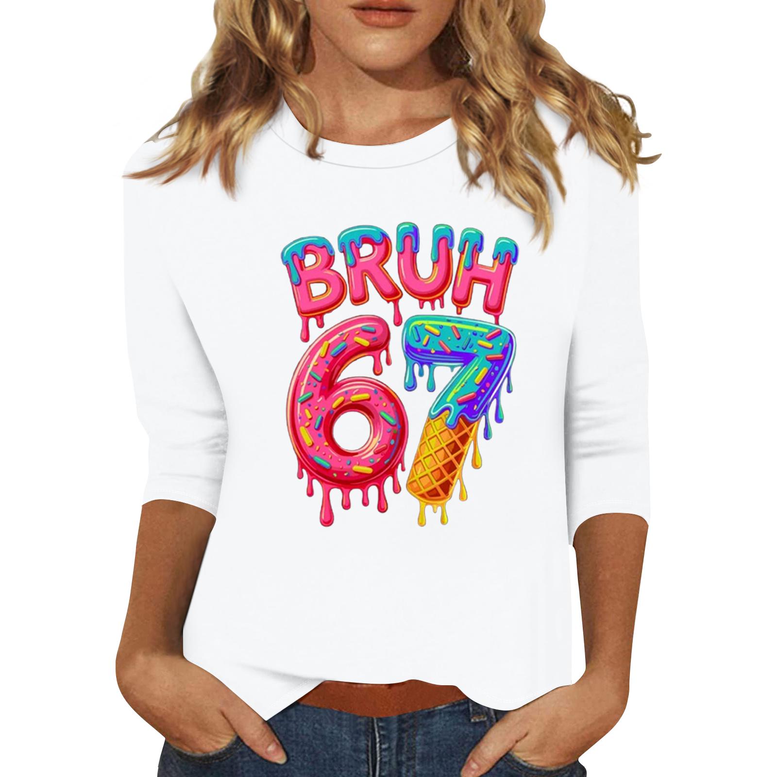 Жіноча модна повсякденна футболка з принтом та рукавом три чверті M білий
Жіноча модна повсякденна футболка з принтом та рукавом три чверті M білий