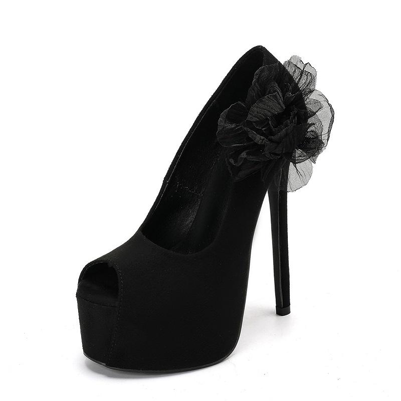 Eilyken Elegant Big Flower Decoration Exposed Toe Platform Shallow Mouth 16cm Sexy Super High Heels Fashion Wedding Pumps Shoes 35 чорний
Eilyken Elegant Big Flower Decoration Exposed Toe Platform Shallow Mouth 16cm Sexy Super High Heels Fashion Wedding Pumps Shoes 35 чорний