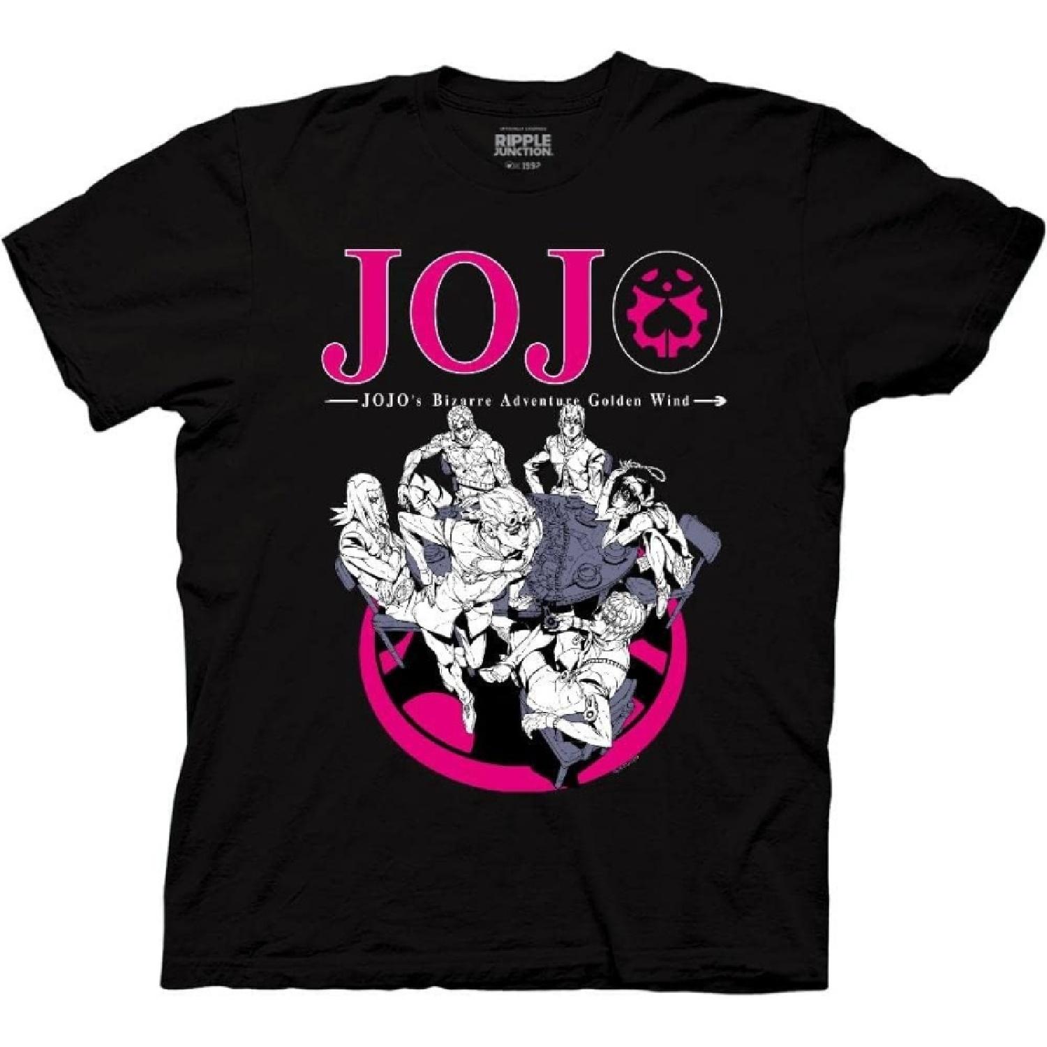 Ripple Junction JoJo s Bizarre Adventure Golden Wind Men s Short Sleeve T-Shirt Passione Gang Group Anime Officially Licensed XXXXXL чорний
Ripple Junction JoJo s Bizarre Adventure Golden Wind Men s Short Sleeve T-Shirt Passione Gang Group Anime Officially Licensed XXXXXL чорний