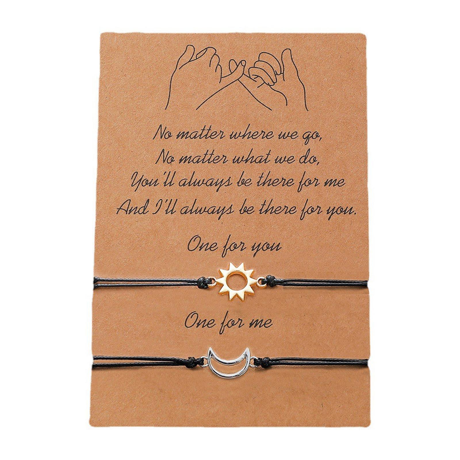 2 шт. Браслеты для пары «Солнце и Луна», аксессуар, символизирующий вечную любовь, с черным дизайном для романтического выражения разноцветный
2 шт. Браслеты для пары «Солнце и Луна», аксессуар, символизирующий вечную любовь, с черным дизайном для романтического выражения разноцветный