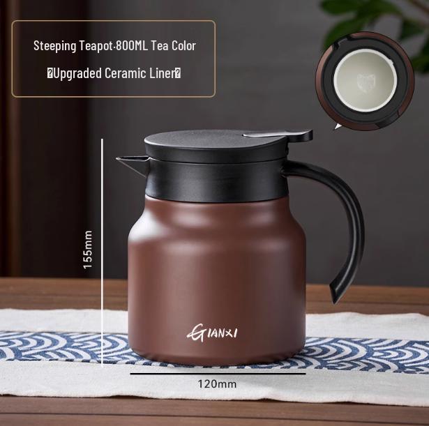 White Ceramic Tea Brewing Teapot with Tray and Heat Preservation
White Ceramic Tea Brewing Teapot with Tray and Heat Preservation