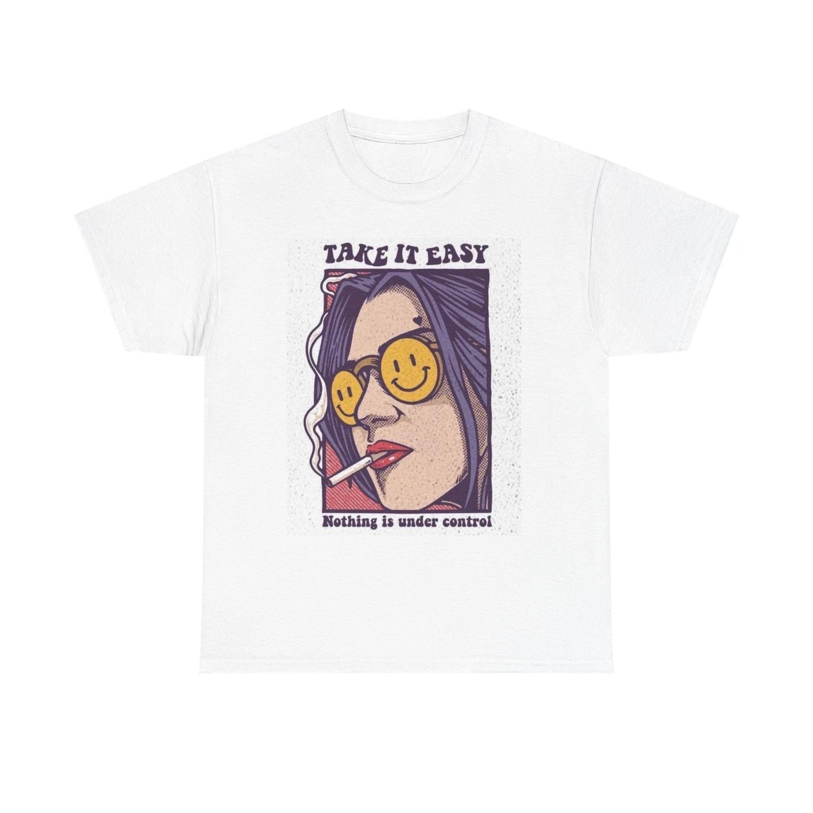 Take It Easy Nothing Is Under Control Graphic T Shirt Unisex Heavy Cotton Tee M
Take It Easy Nothing Is Under Control Graphic T Shirt Unisex Heavy Cotton Tee M