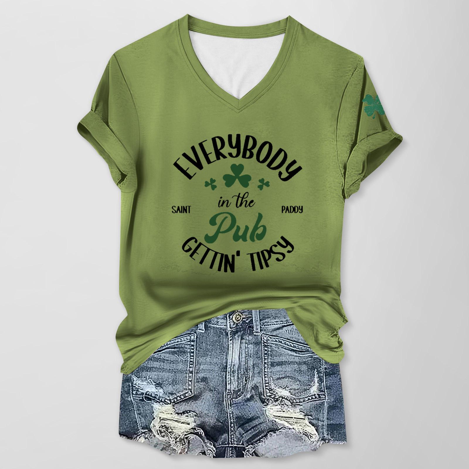 Жіночий повсякденний одяг St. Футболка з V-подібним вирізом і короткими рукавами з принтом Patrick XL світло-зелений колір
Жіночий повсякденний одяг St. Футболка з V-подібним вирізом і короткими рукавами з принтом Patrick XL світло-зелений колір