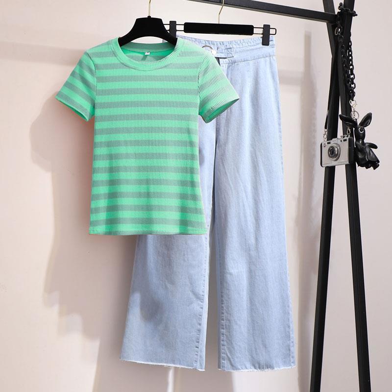 Женские повседневные топы, брюки, костюм из 2 предметов, летняя вязаная полосатая футболка, джинсы из двух предметов S
Женские повседневные топы, брюки, костюм из 2 предметов, летняя вязаная полосатая футболка, джинсы из двух предметов S