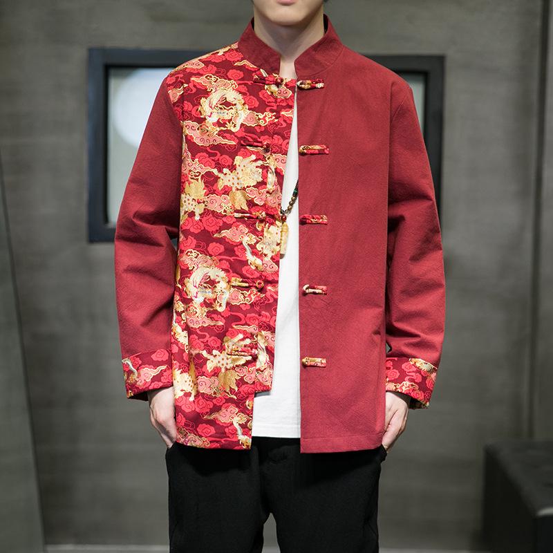 Men s Cotton Linen Patchwork Tang Suit Jacket - 2021 Autumn/Winter Collection M
Men s Cotton Linen Patchwork Tang Suit Jacket - 2021 Autumn/Winter Collection M