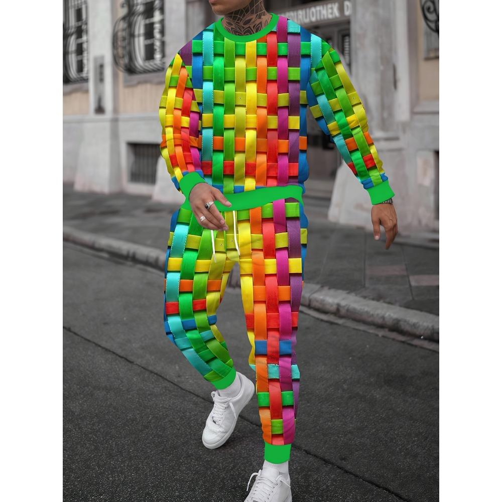 Spring Autumn Colorful Gradient 3D Print Men s Sportswear Set O-Neck Hoodies 2-Piece Sets Oversized Pullover Men Clothing S
Spring Autumn Colorful Gradient 3D Print Men s Sportswear Set O-Neck Hoodies 2-Piece Sets Oversized Pullover Men Clothing S