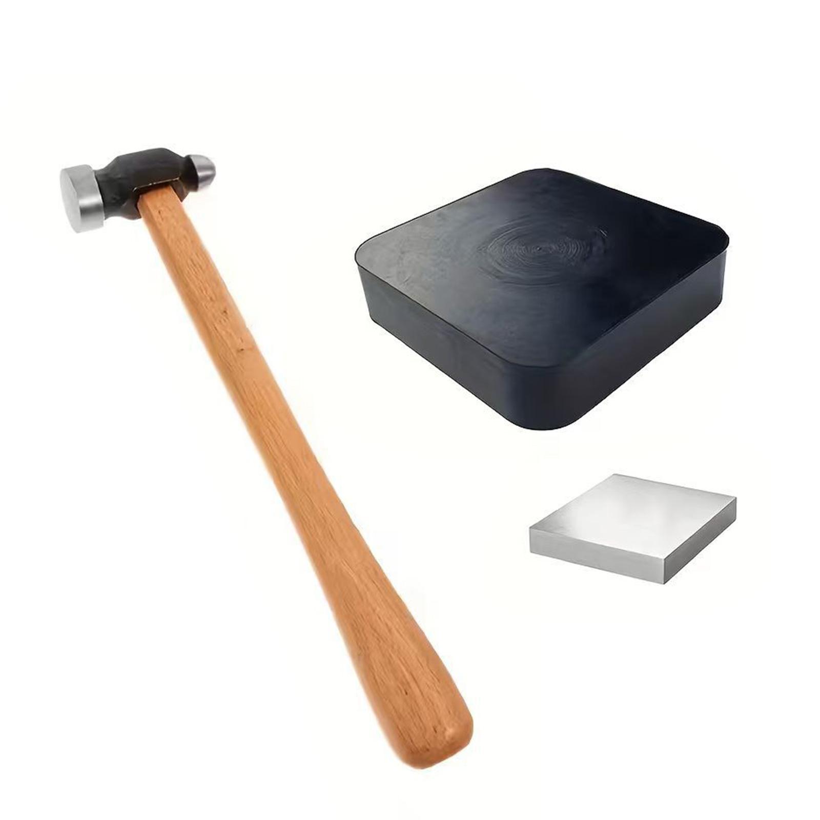 3Pieces Jewelry Making Tool Set Silicone Mat Wooden Base Iron Hammer Head Professional Stamping Hammer for Repairing 1
3Pieces Jewelry Making Tool Set Silicone Mat Wooden Base Iron Hammer Head Professional Stamping Hammer for Repairing 1