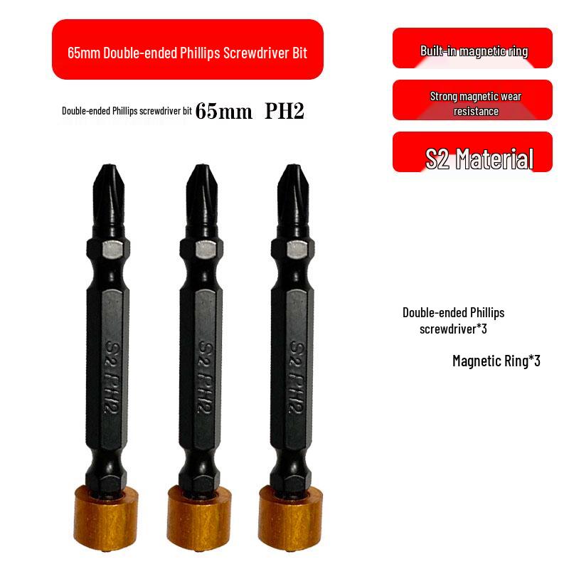 Double-Ended Magnetic Phillips Screwdriver Bit with Extension
Double-Ended Magnetic Phillips Screwdriver Bit with Extension