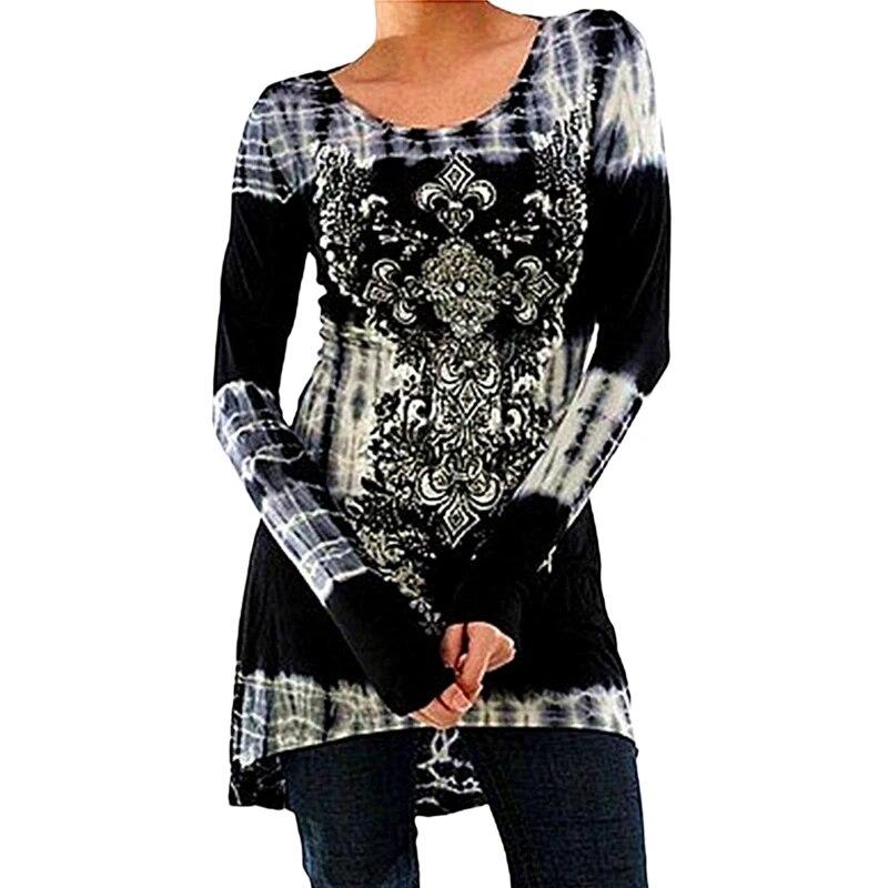 Осень-весна женские богемные блузки с цветочным принтом, туника, топ с цветными блоками, рубашки с круглым вырезом и длинными рукавами, свободная повседневная футболка в стиле бохо XL
Осень-весна женские богемные блузки с цветочным принтом, туника, топ с цветными блоками, рубашки с круглым вырезом и длинными рукавами, свободная повседневная футболка в стиле бохо XL