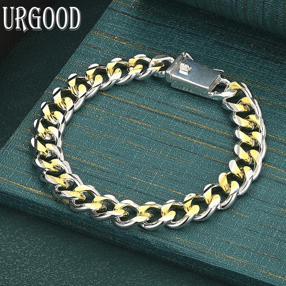 925 Sterling Silver 10mm Side Chain Square Clasp Fashion Bracelet Gift Jewelry 20CM
925 Sterling Silver 10mm Side Chain Square Clasp Fashion Bracelet Gift Jewelry 20CM