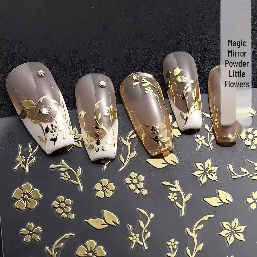 3D Magic Mirror Flower Nail Stickers with Adhesive - Japanese-Style Hot Stamping Design
3D Magic Mirror Flower Nail Stickers with Adhesive - Japanese-Style Hot Stamping Design