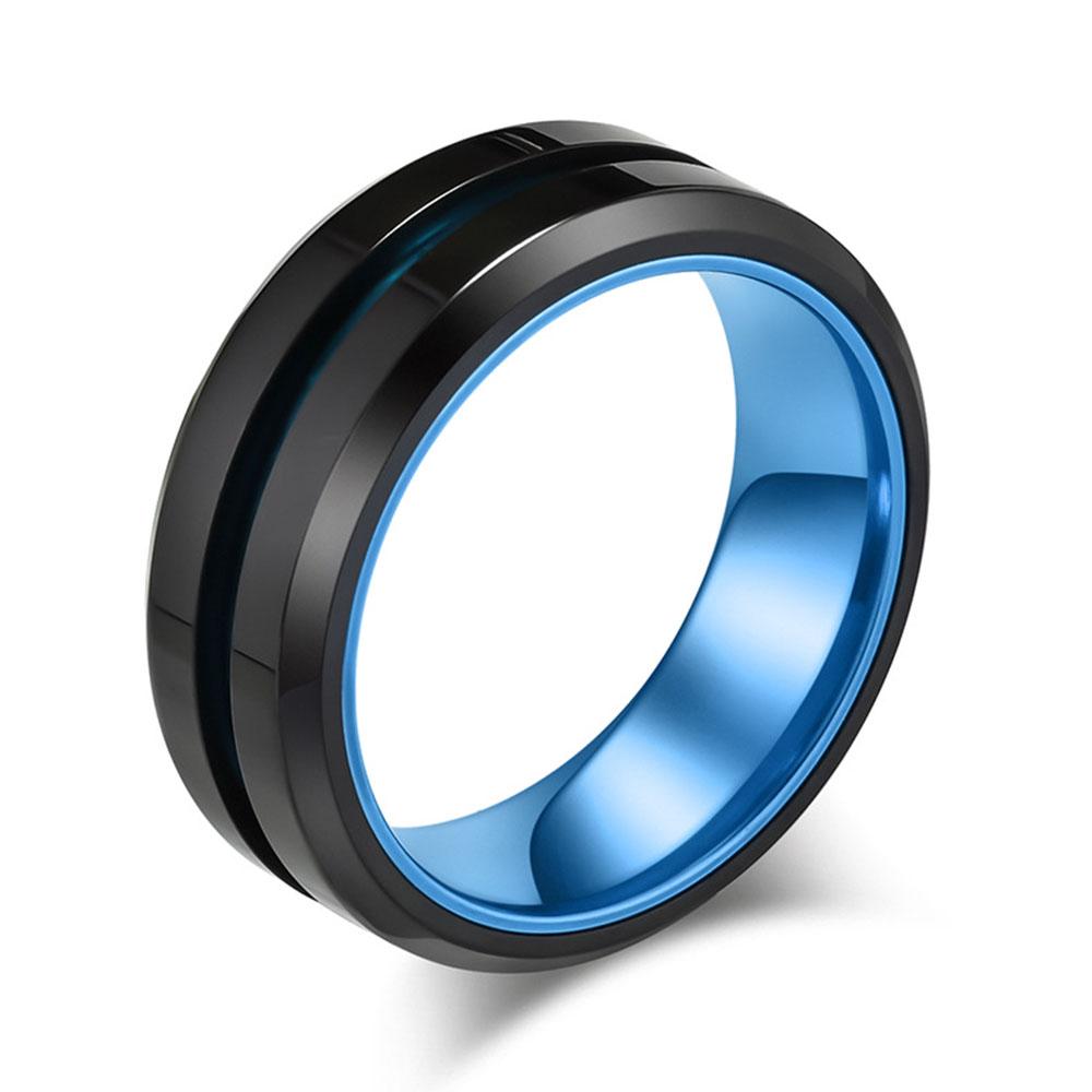 European and American Aluminum Inlaid Stainless Steel Two-color Matte Ring Ring Men s Personality Simple Hand Jewelry 6
European and American Aluminum Inlaid Stainless Steel Two-color Matte Ring Ring Men s Personality Simple Hand Jewelry 6