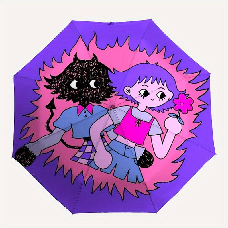 1pc Cute Illustration Automatic Open/close Folding Umbrella, Compact Portable Travel Umbrella, Perfect Birthday/Christmas, Cute Umbrella, Du
1pc Cute Illustration Automatic Open/close Folding Umbrella, Compact Portable Travel Umbrella, Perfect Birthday/Christmas, Cute Umbrella, Du