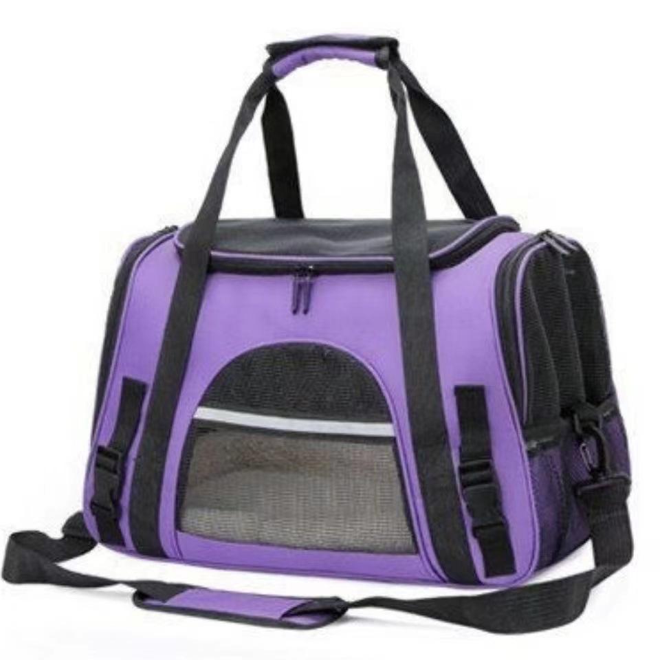 New pet bag portable cat bag dog outing bag crossbody pet bag breathable pet car bag purple
New pet bag portable cat bag dog outing bag crossbody pet bag breathable pet car bag purple