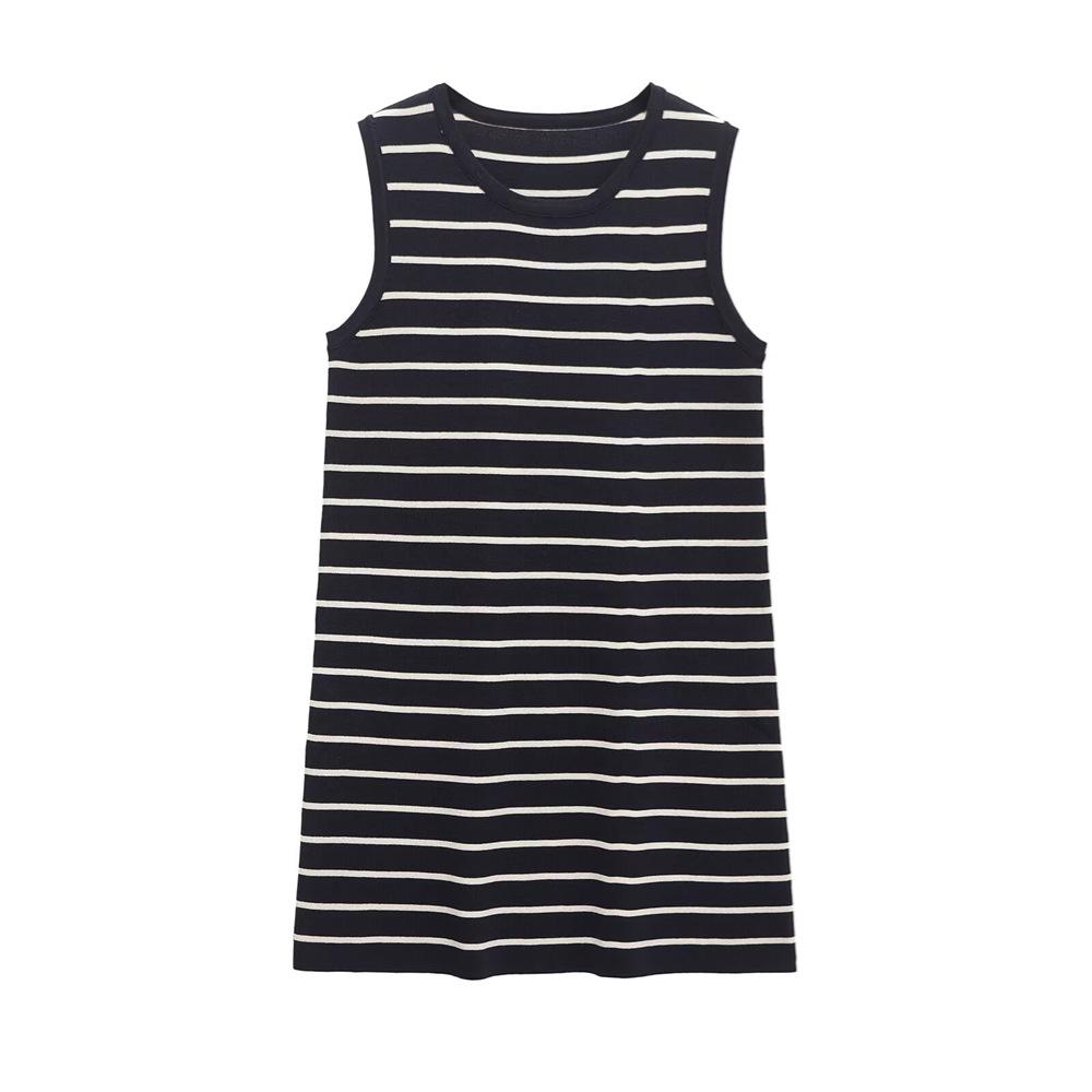 2025 Spring/Summer Sleeveless Striped Knit Dress - Women s Casual Versatile Round Neck S
2025 Spring/Summer Sleeveless Striped Knit Dress - Women s Casual Versatile Round Neck S