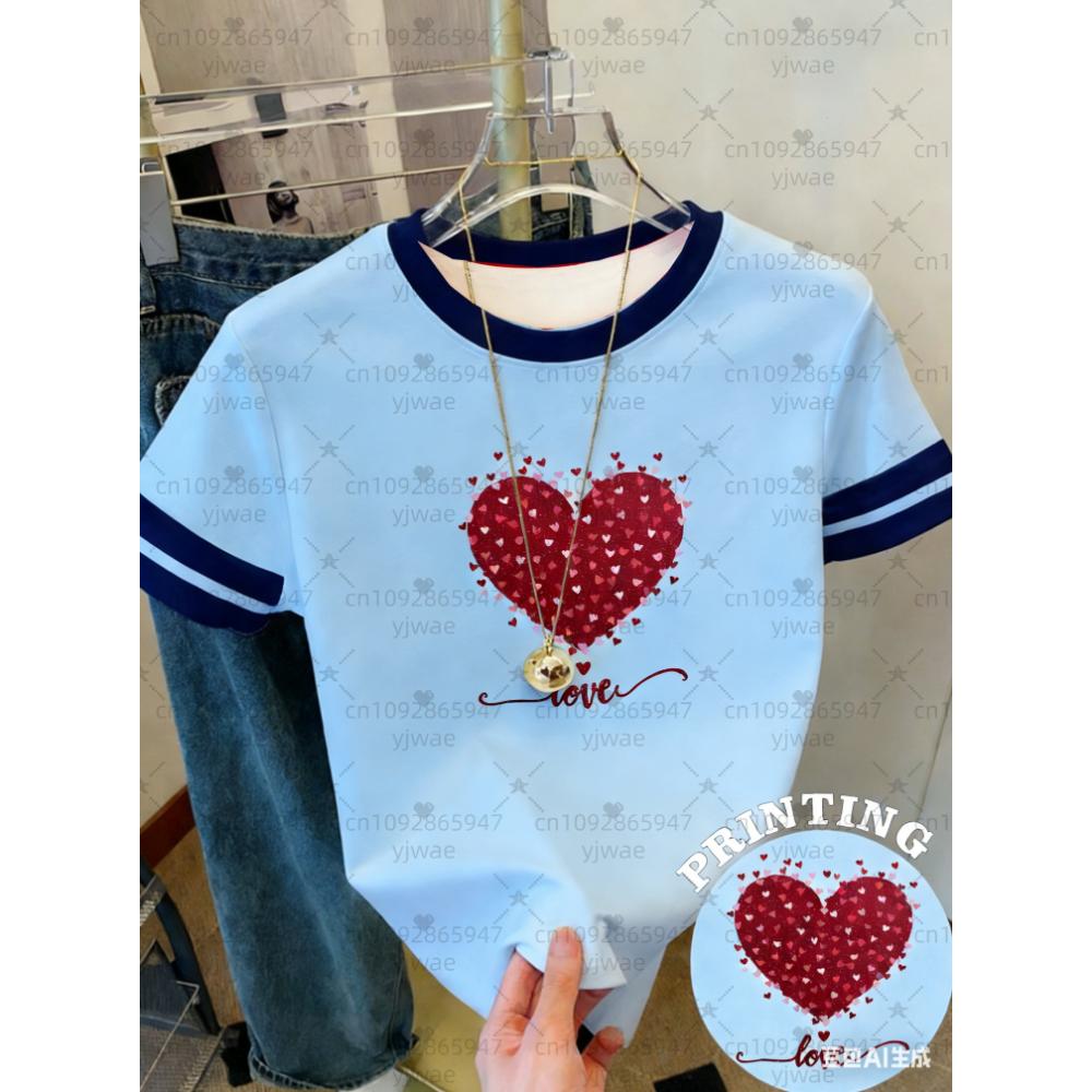 26 Womens Short Sleeve Valentines Day LOVE Red Heart Print T-Shirt Girl Round Neck Tee Outdoor Sports Adult Women s T-Shirt S
26 Womens Short Sleeve Valentines Day LOVE Red Heart Print T-Shirt Girl Round Neck Tee Outdoor Sports Adult Women s T-Shirt S