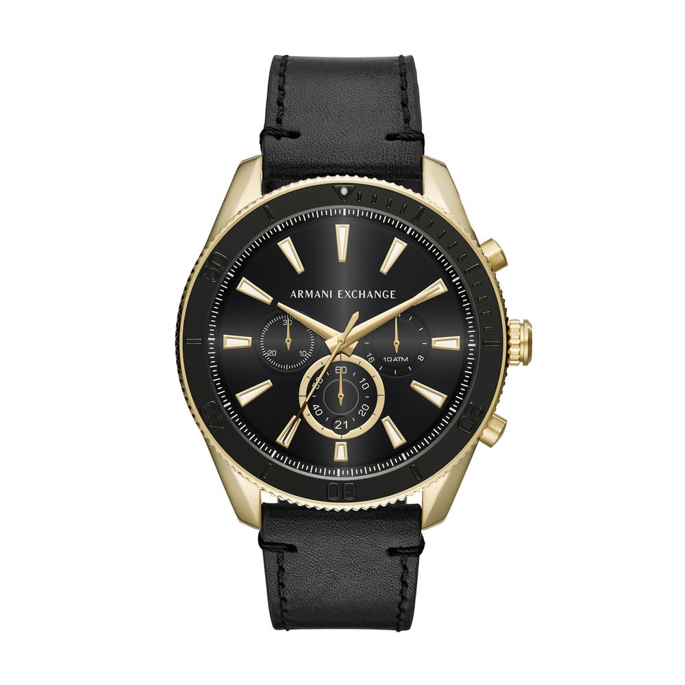 Armani Exchange AX1818 Аналоговые кварцевые часы из нержавеющей стали с черным ремешком из телячьей кожи для мужчин, чёрный
Armani Exchange AX1818 Аналоговые кварцевые часы из нержавеющей стали с черным ремешком из телячьей кожи для мужчин, чёрный