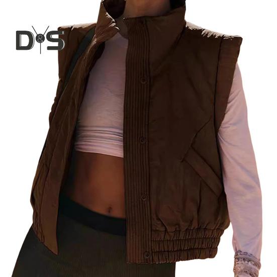 Женский зимний жилет, пальто с карманами, эластичный подол, воротник-стойка, утепленный жилет, однобортная однотонная короткая куртка для повседневной носки на открытом воздухе S коричневый
Женский зимний жилет, пальто с карманами, эластичный подол, воротник-стойка, утепленный жилет, однобортная однотонная короткая куртка для повседневной носки на открытом воздухе S коричневый