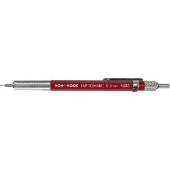 Rapidomatic Механічний 1 шт. кожна олівець Koh-I-Noor, грифель 0,3 мм, червоний, (5633).
Rapidomatic Механічний 1 шт. кожна олівець Koh-I-Noor, грифель 0,3 мм, червоний, (5633).