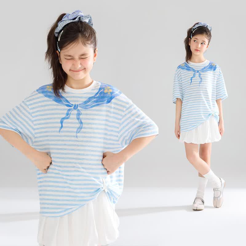 Mucmukn Girls Striped Scarf Collar Short-Sleeve T-Shirt 140 cm
Mucmukn Girls Striped Scarf Collar Short-Sleeve T-Shirt 140 cm